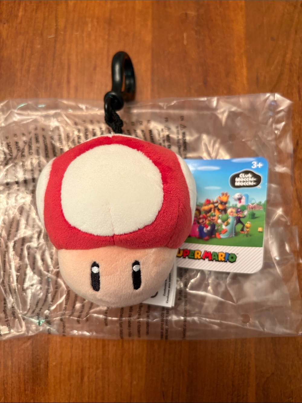 Super Mario Red Mushroom Plush Clip - Kids Accessories